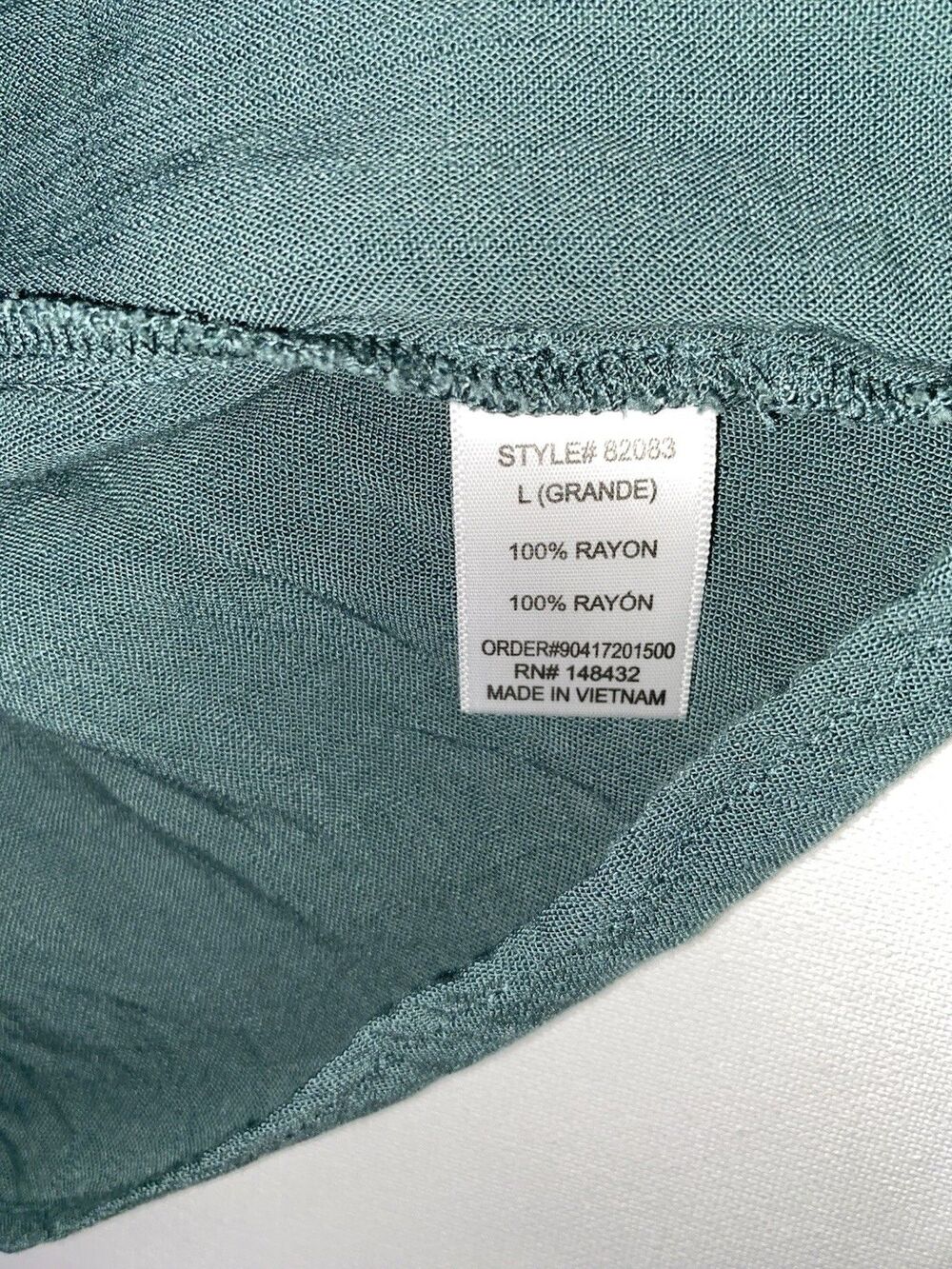 Becool Sage Blue Ruffle Button Front Sundress Size Large - Picture 8 of 8